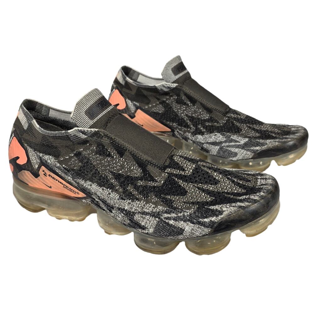 NIKE AIR VAPORMAX FLYKNIT 2 GREY ORANGE 2018 AQ0996‑102 MEN’S 10 - CLEAN